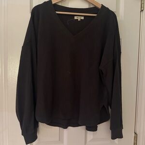 Madewell Dark Gray V-Neck Sweater